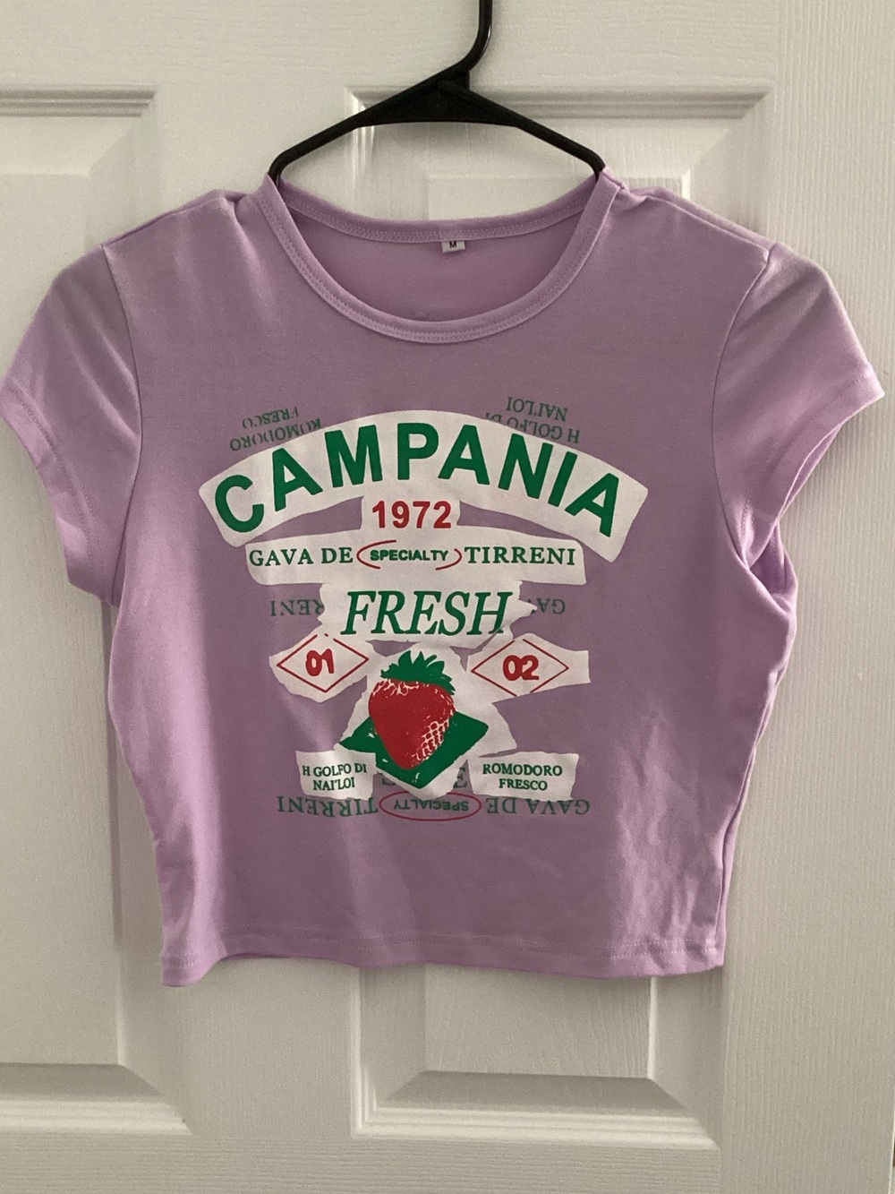 crop purple italian tee